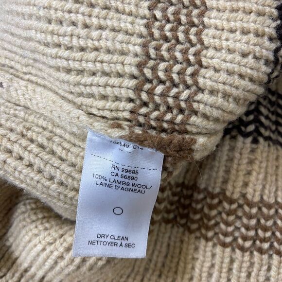 Pendleton Westerly Long Cardigan in Tan Brown Wool Zip Sweater M - Picture 6 of 6